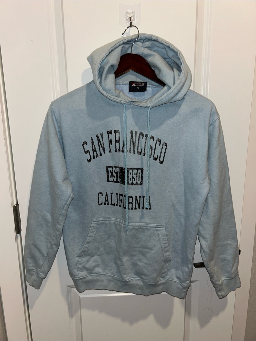 San Francisco Graphic Light Blue Pullover Hoodie